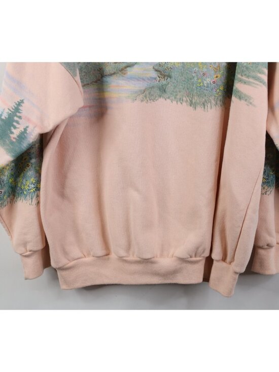 Vintage 90s Streetwear Womens Large Branson All Over Print Flower Sweatshirt USA - Picture 14 of 14